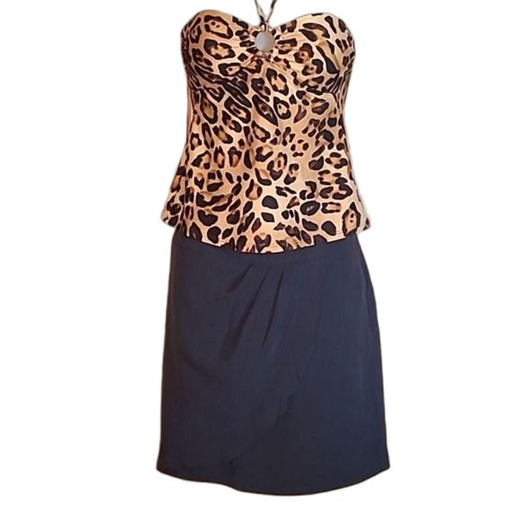 Ann Taylor LOFT Silk Wrap Skirt Straight Above Knee Side Zipper Pockets Pleated - Picture 2 of 16